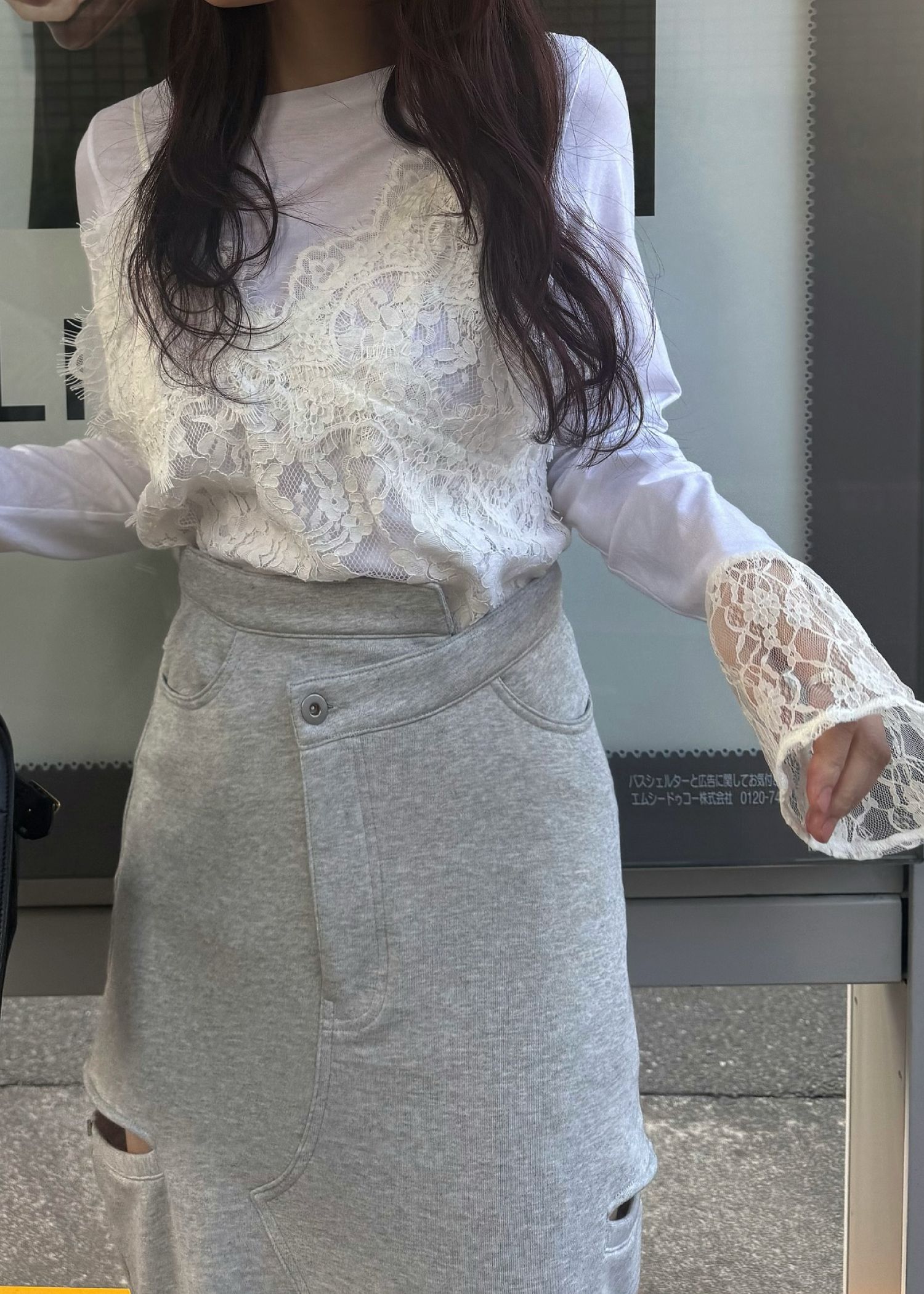 hem lace sheer cut and sew tops