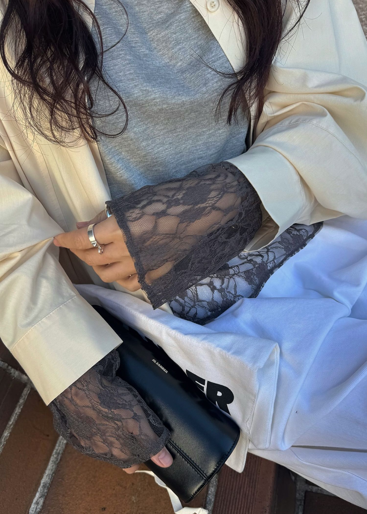 hem lace sheer cut and sew tops