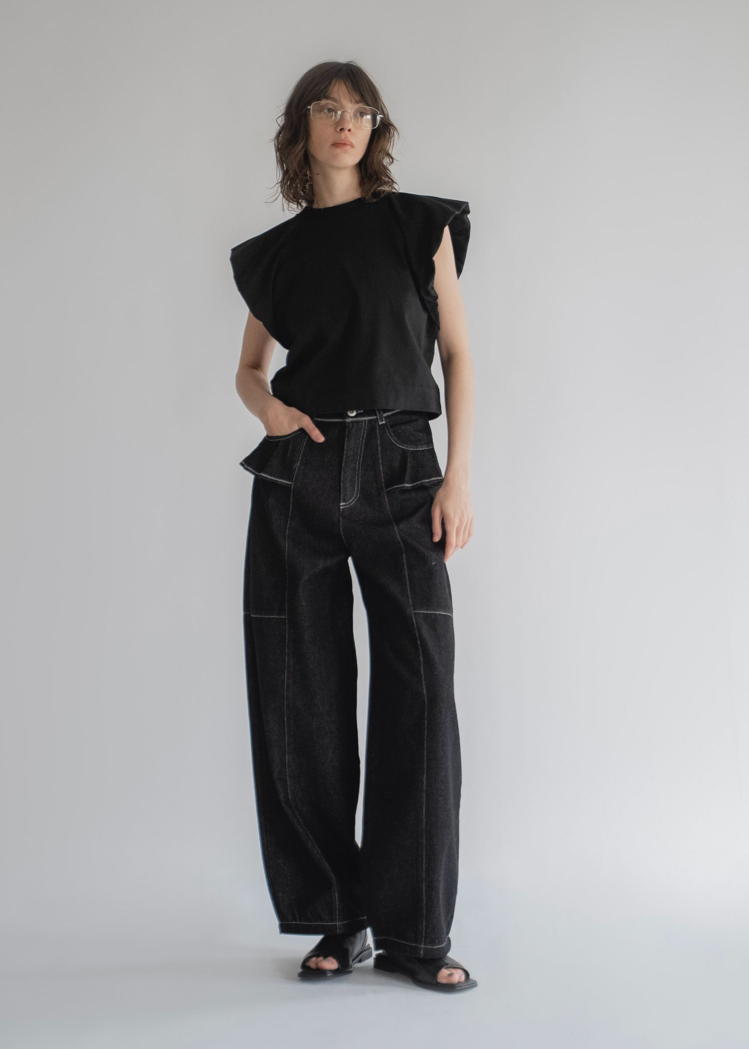 【Hanes for WILLFULLY】2P BEEFY-T balloon sleeve tops