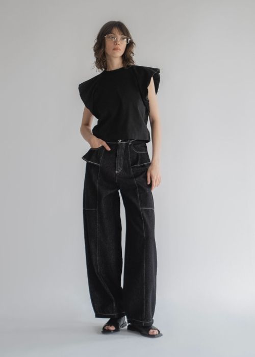 【Hanes for WILLFULLY】2P BEEFY-T balloon sleeve tops