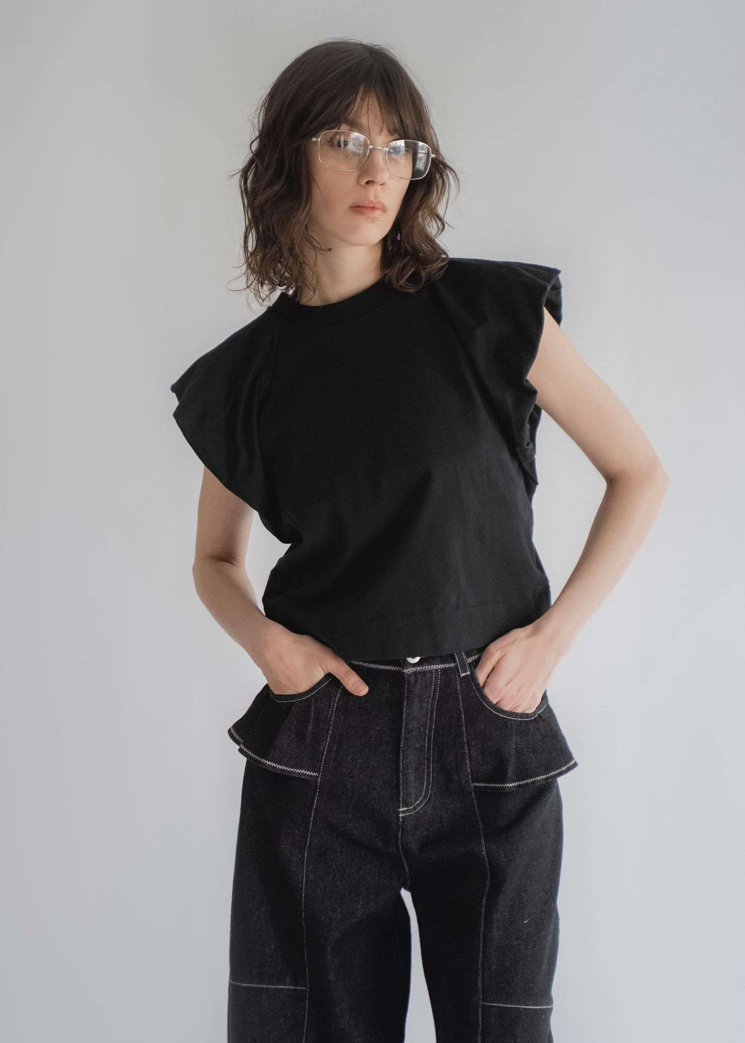 【Hanes for WILLFULLY】2P BEEFY-T balloon sleeve tops