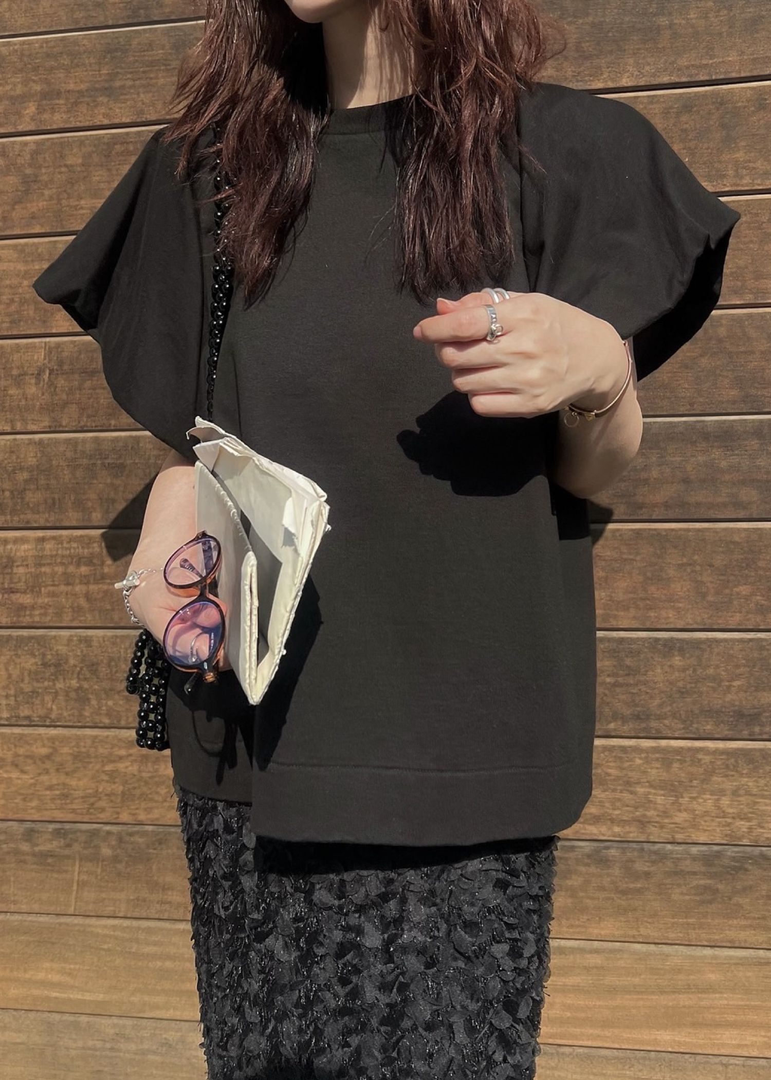 【Hanes for WILLFULLY】2P BEEFY-T balloon sleeve tops