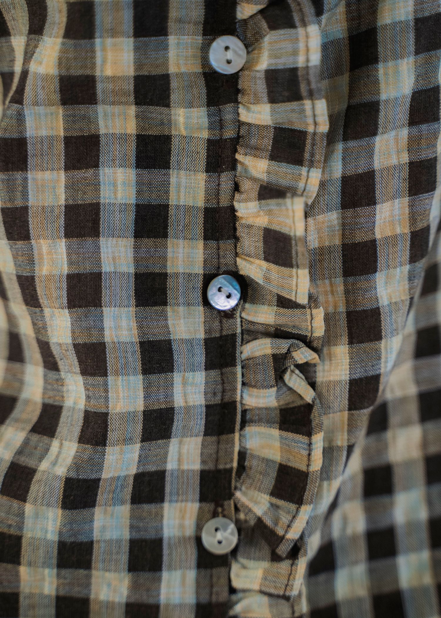 gingham check seersucker frill BL