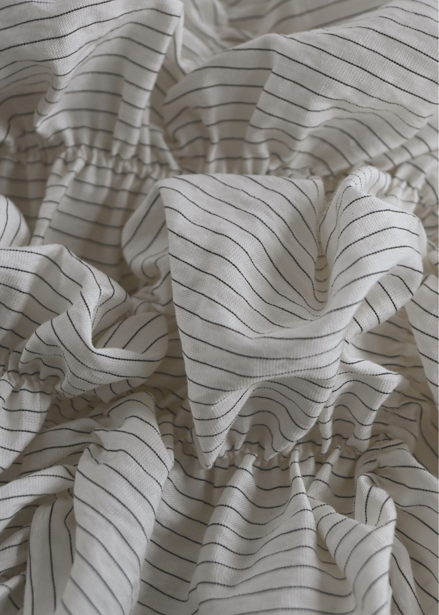 whip shirring stripe 2way tops