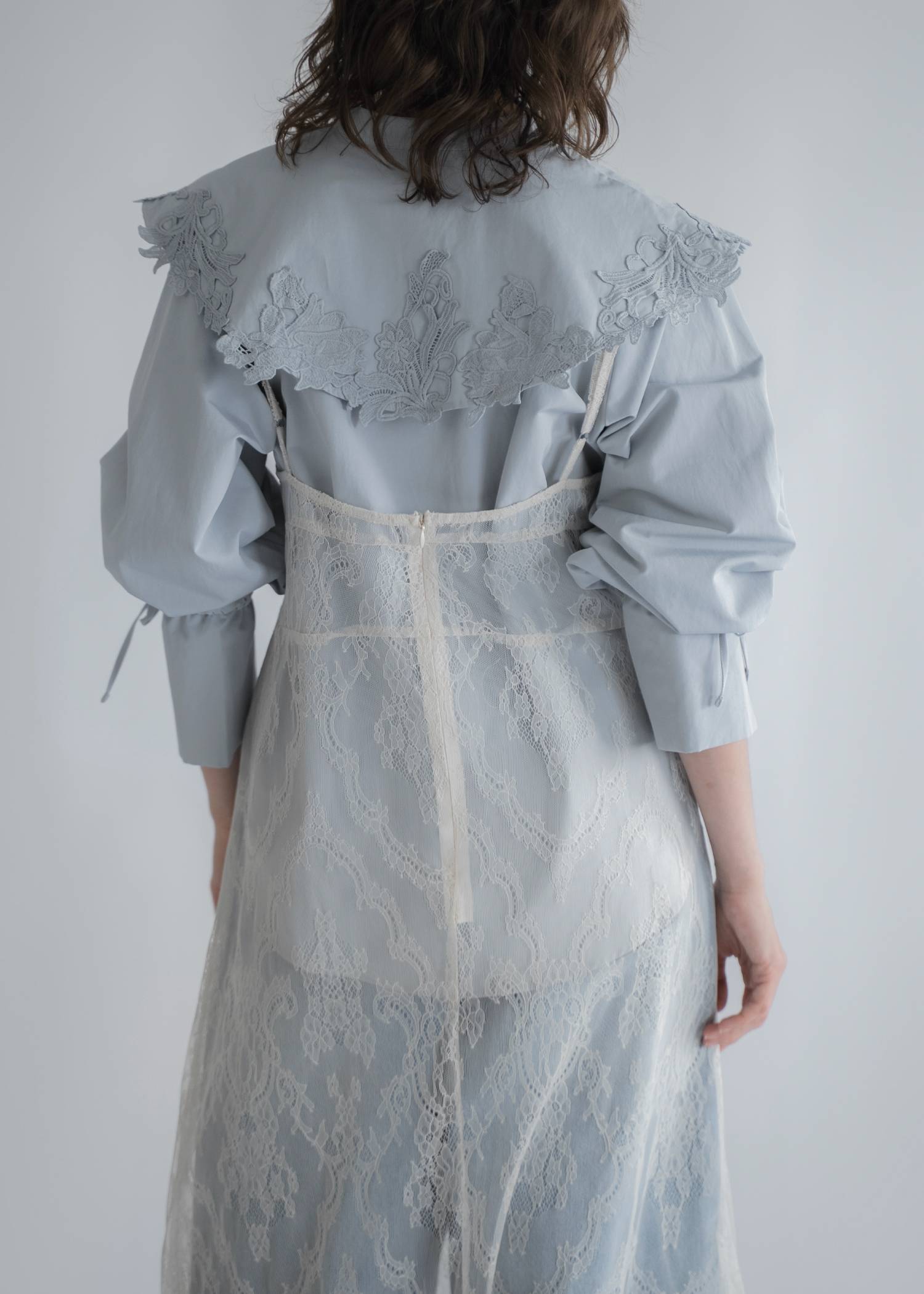 motif lace big collar SH