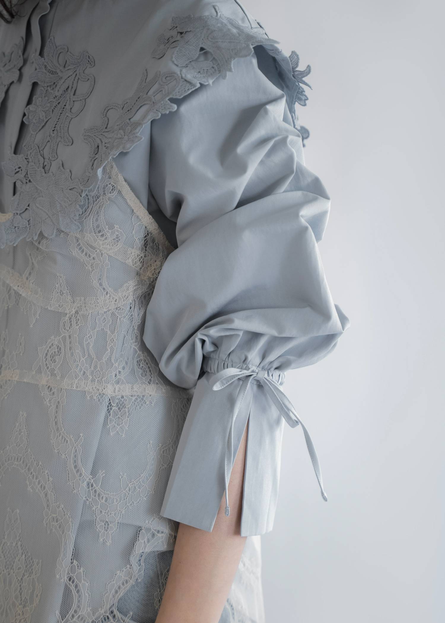 motif lace big collar SH