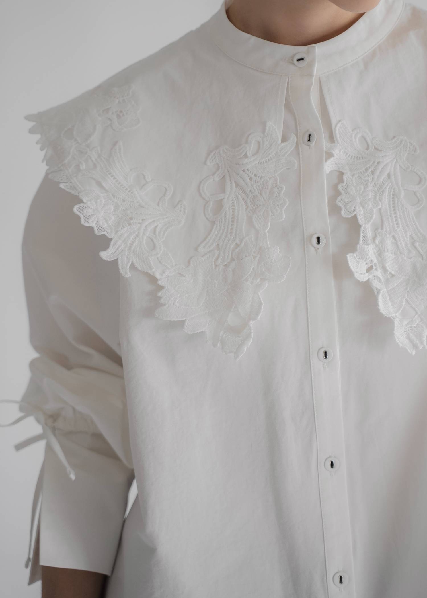 motif lace big collar SH