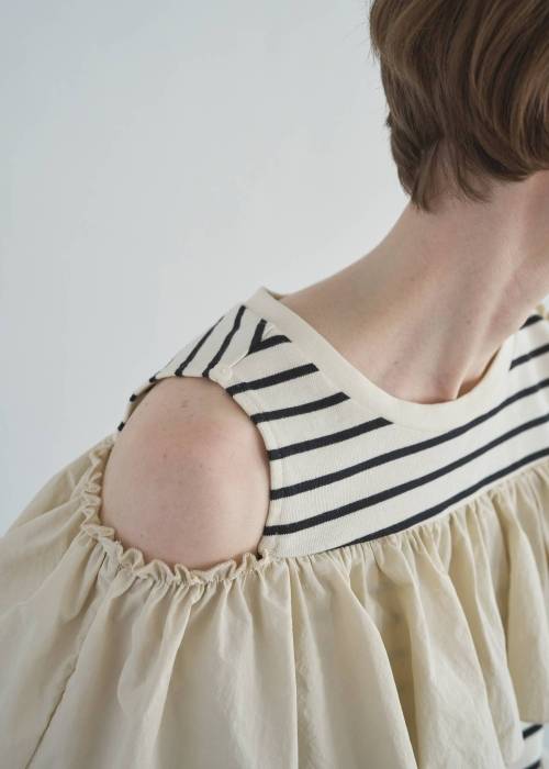 convertible shoulder frill border tops