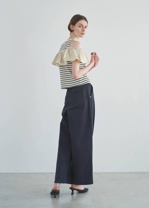 convertible shoulder frill border tops