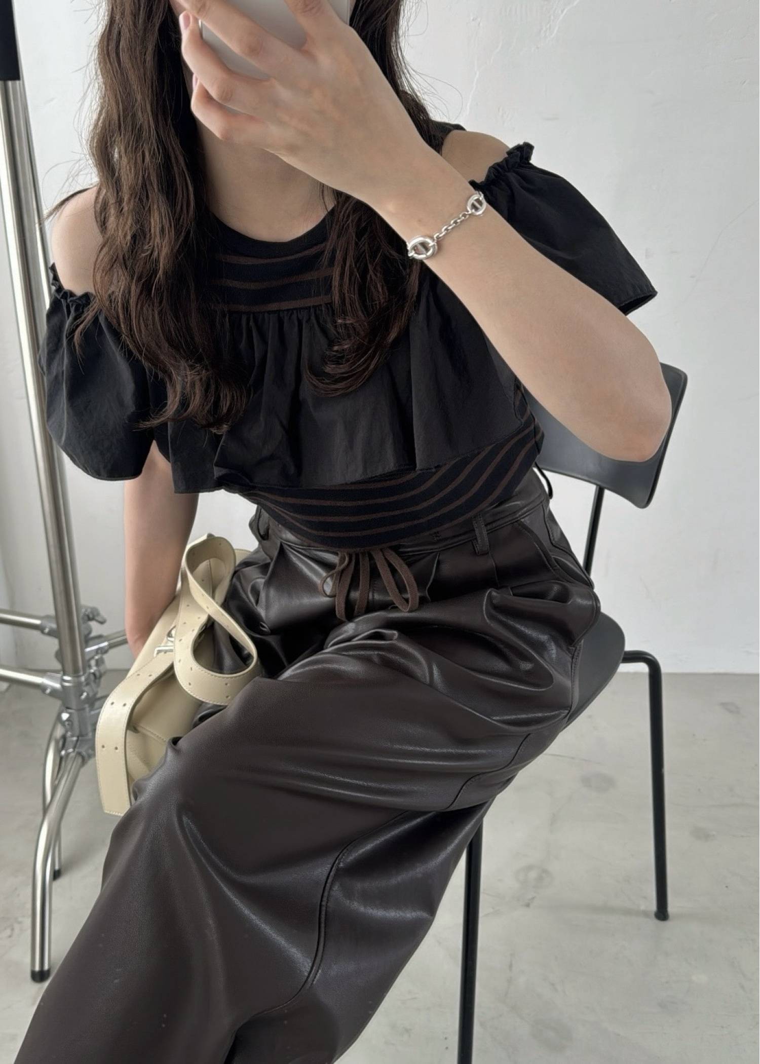 convertible shoulder frill border tops