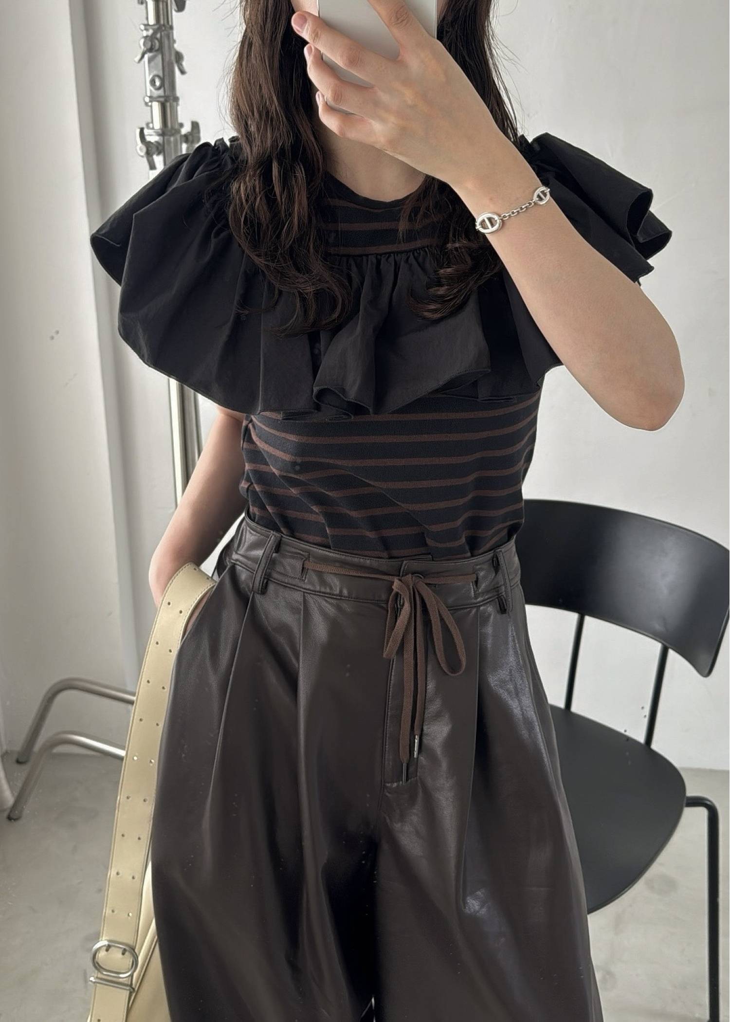 convertible shoulder frill border tops