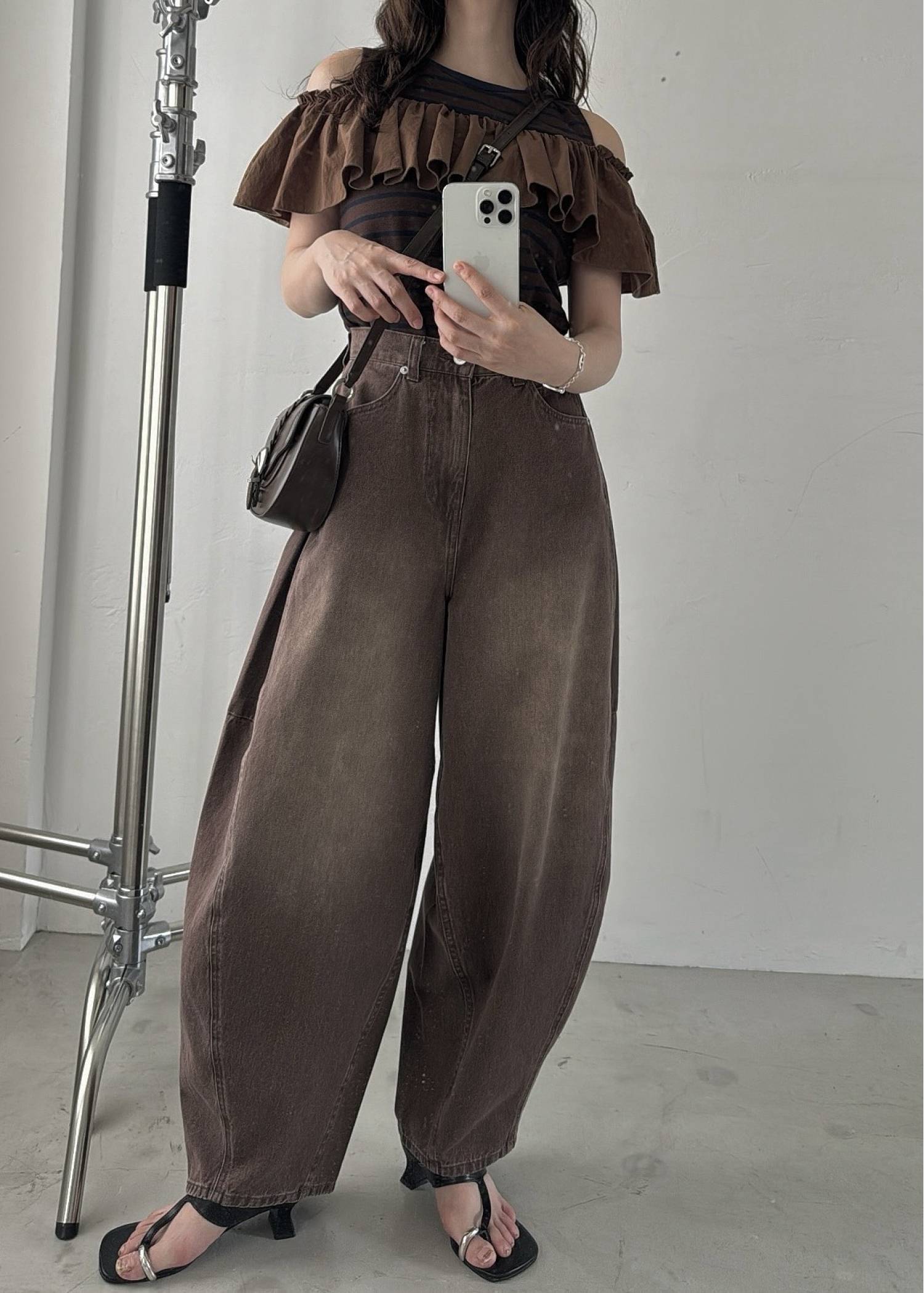 convertible shoulder frill border tops