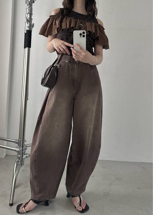 convertible shoulder frill border tops
