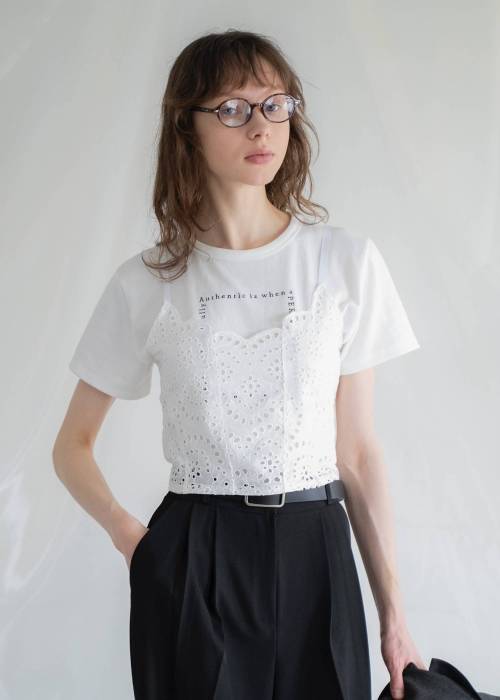 back lace up scalloped lace bustier