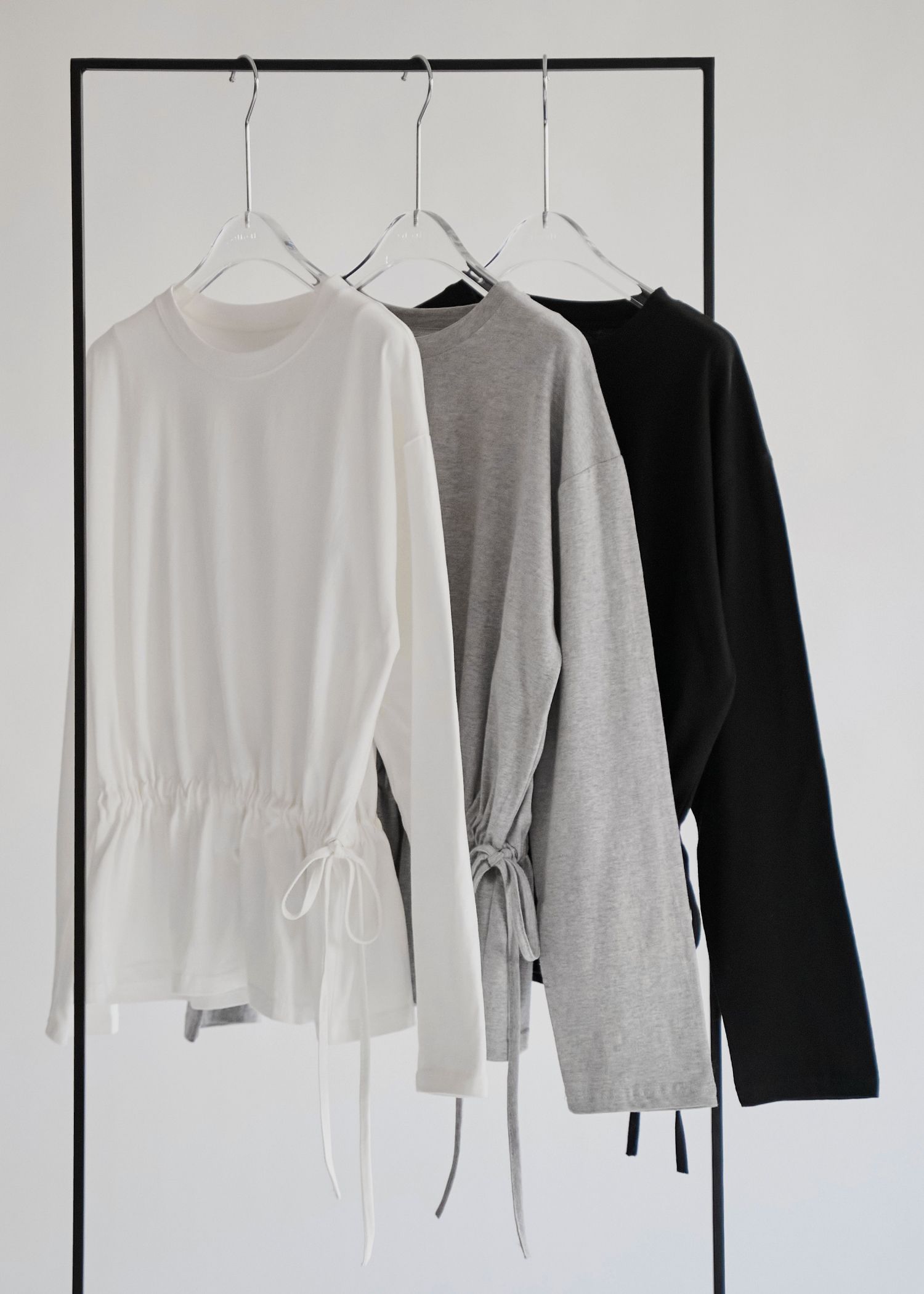 drawstring over size cut and sew tops