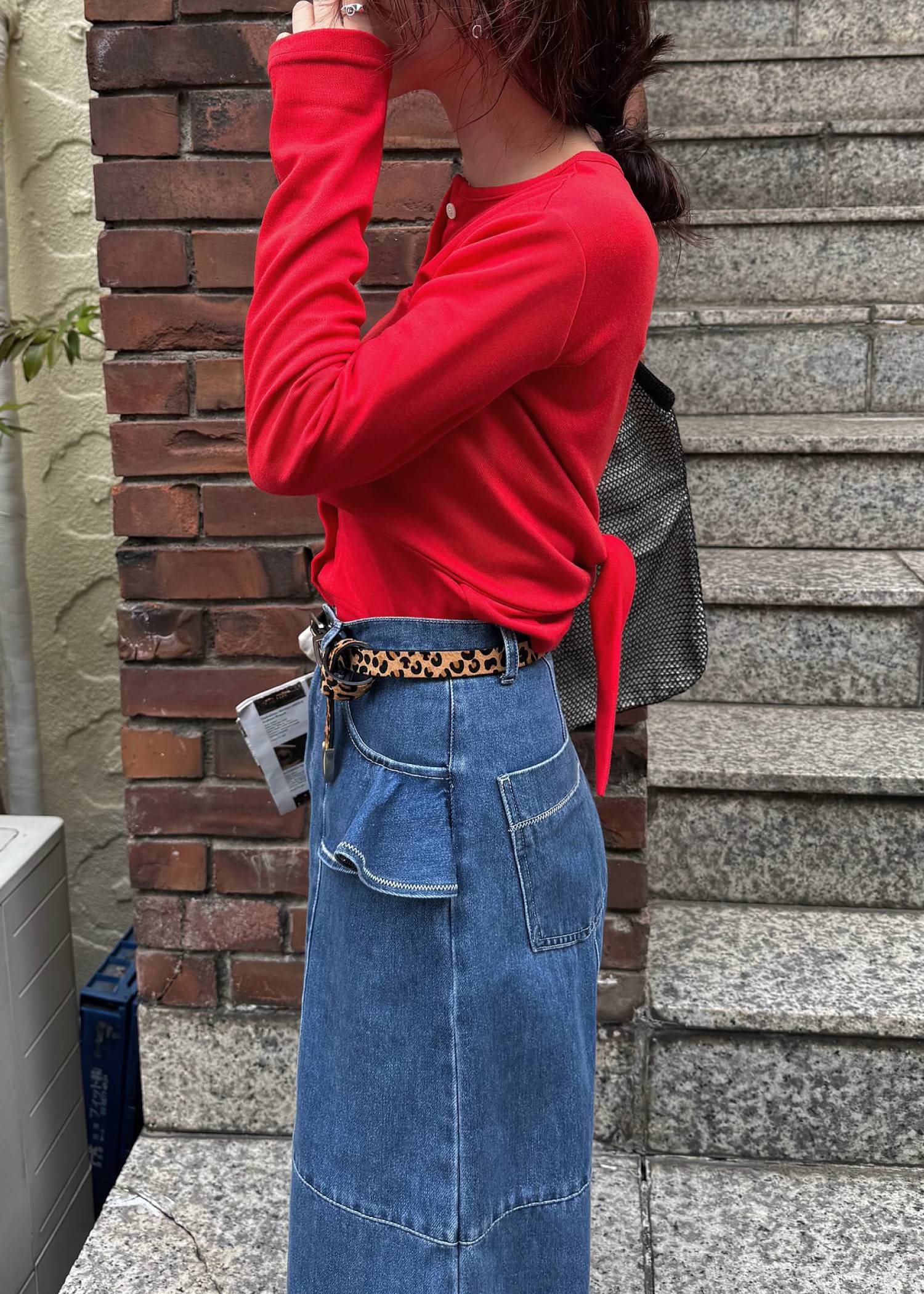 arrange waist cut and sew tops