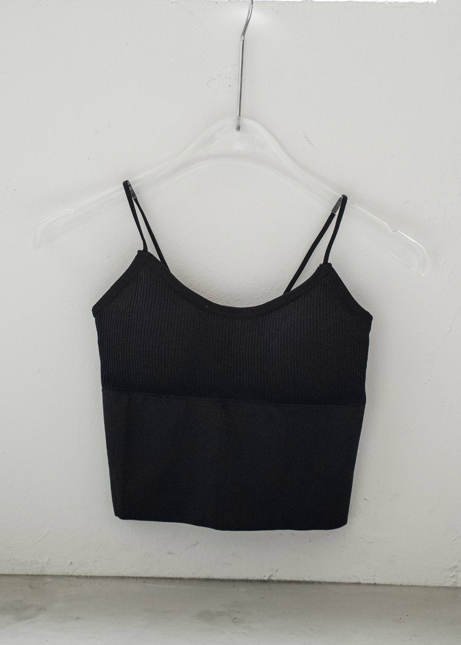 rib switching cup in camisole