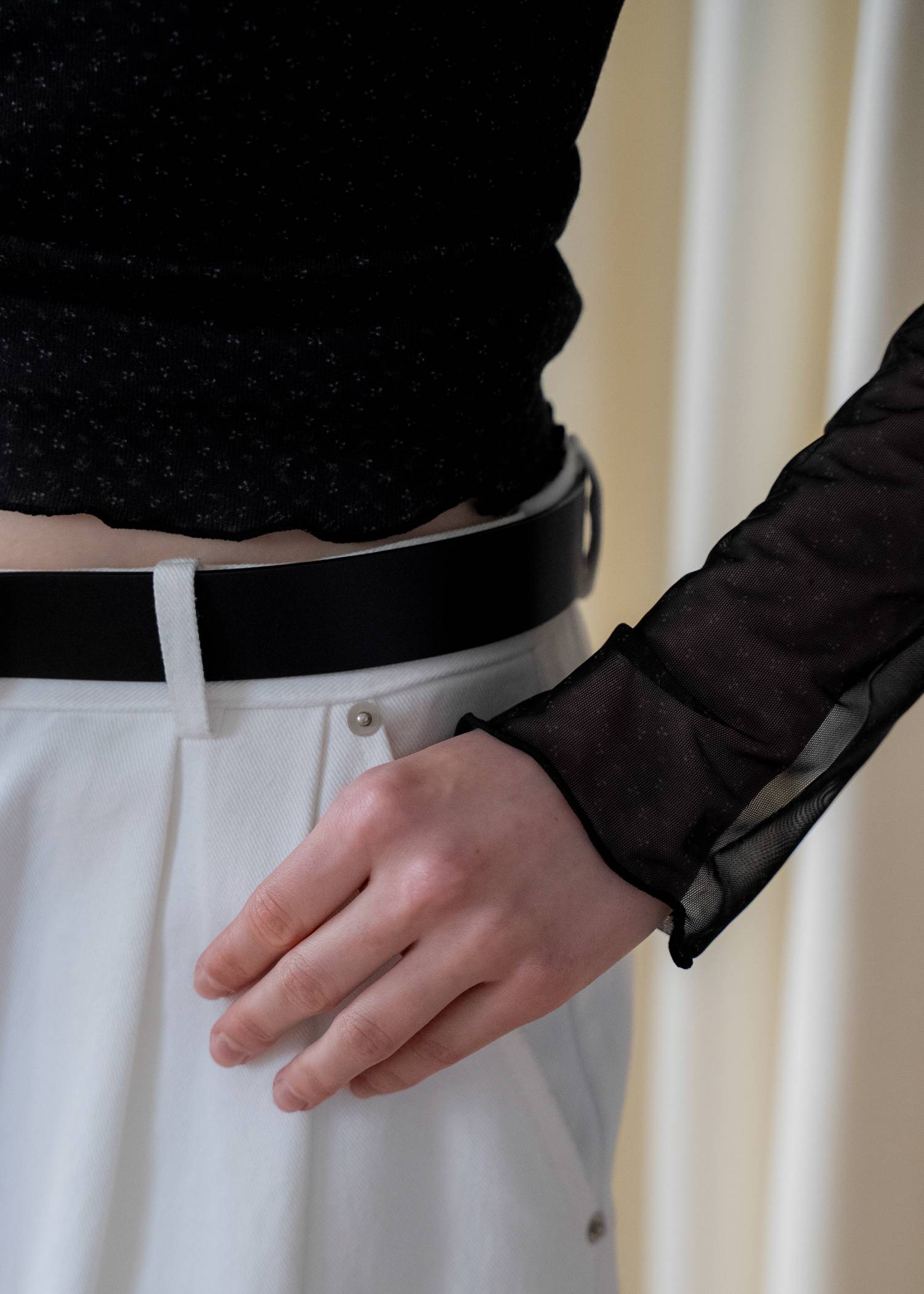 mini flower dot sheer tulle eyelet camisole set