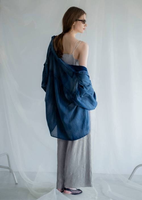 glitter cord flare pleats camisole