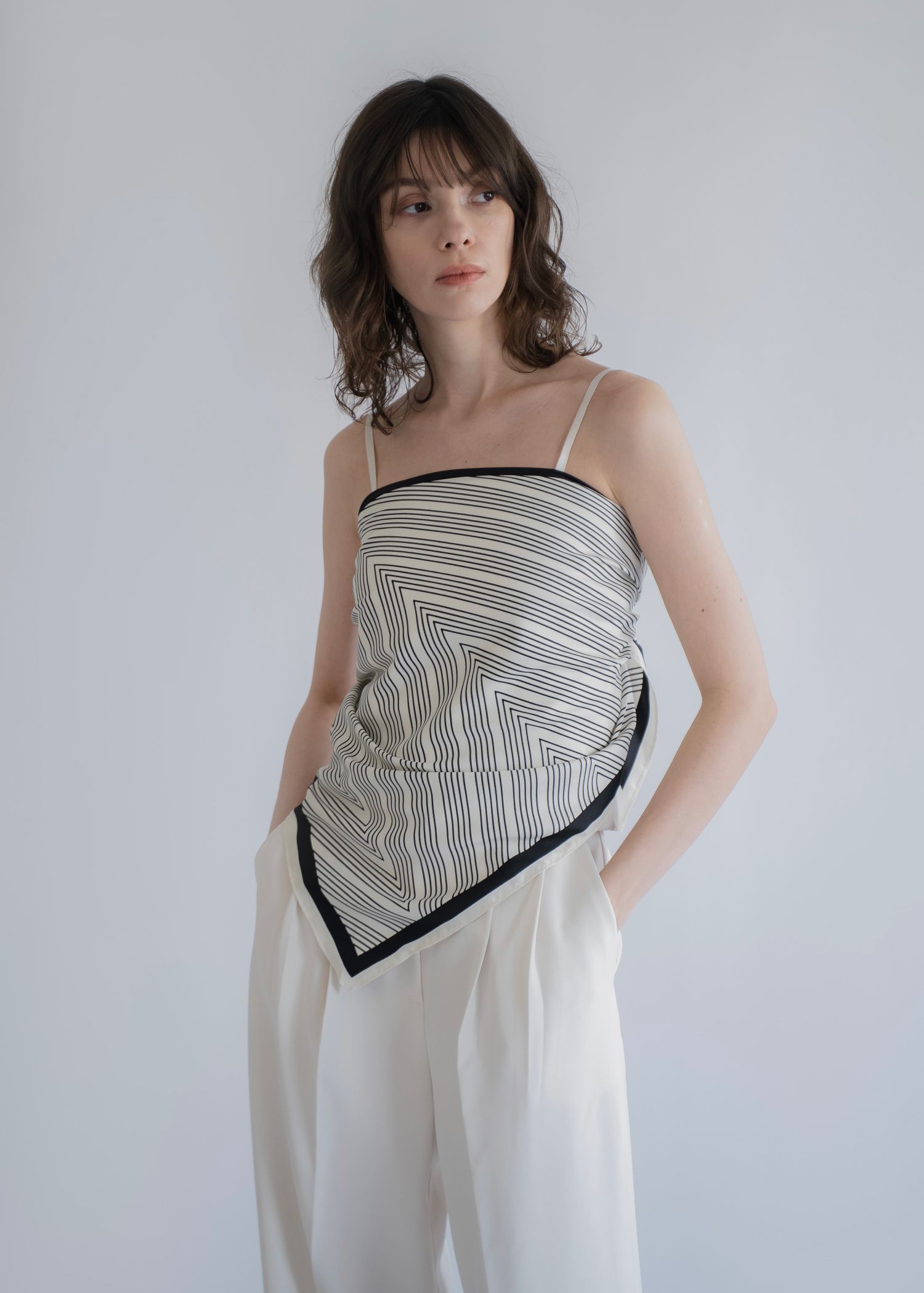 chevron print geometric scarf