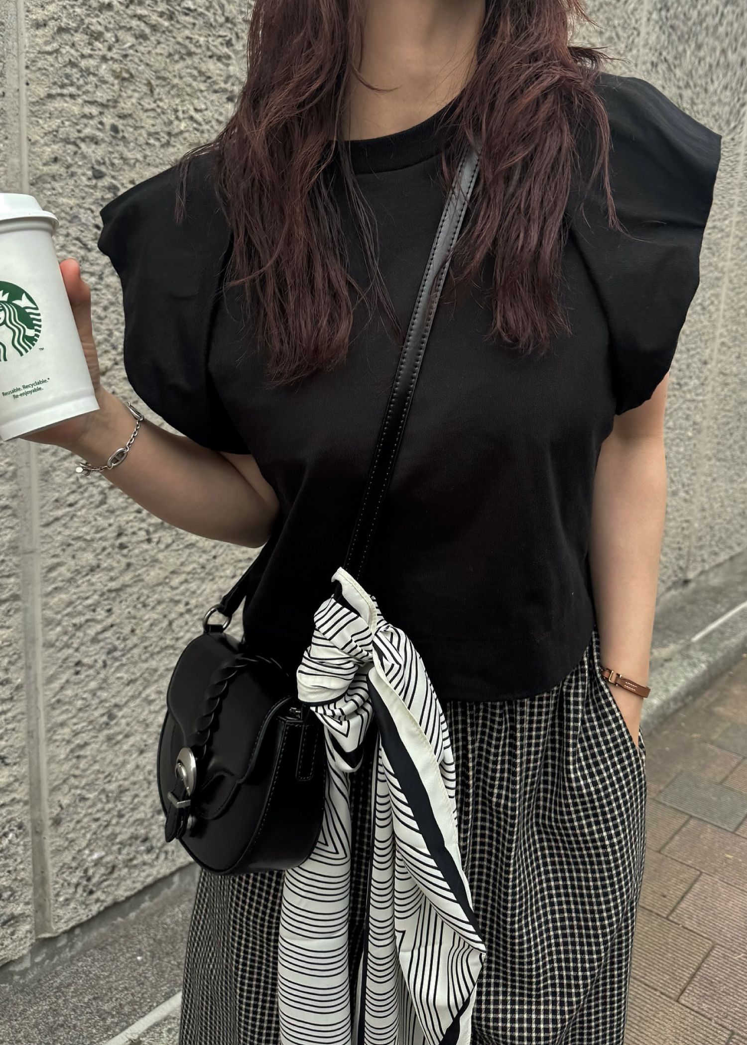 chevron print geometric scarf