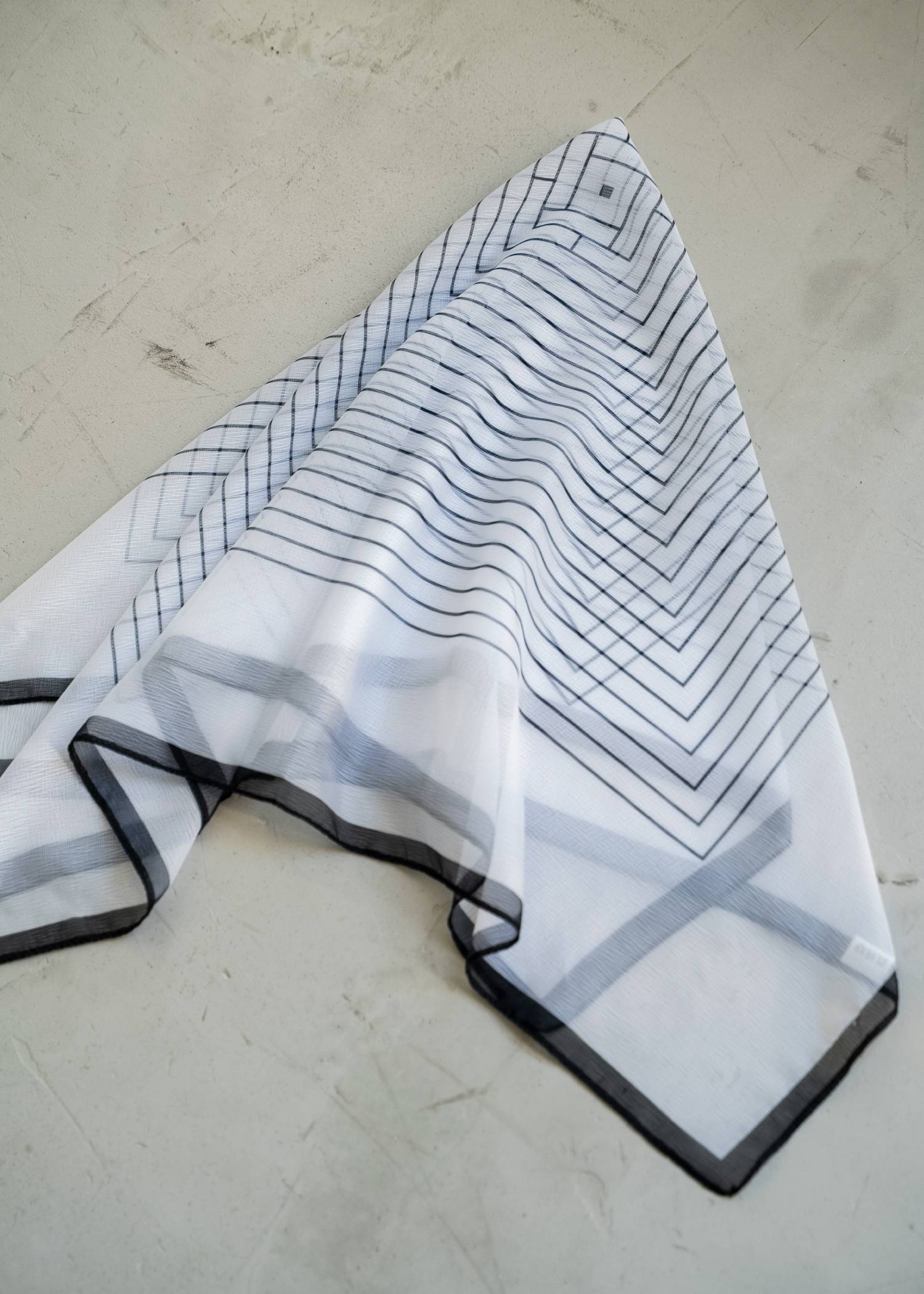 square pattern print scarf