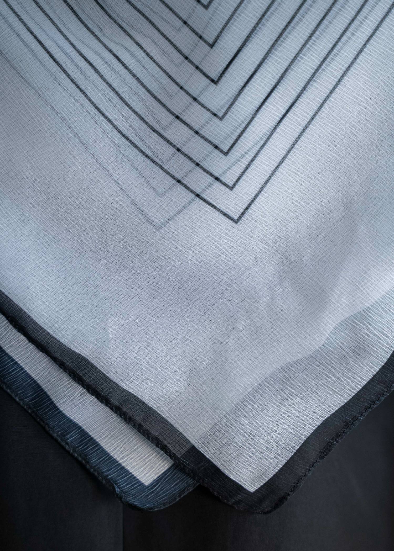 square pattern print scarf