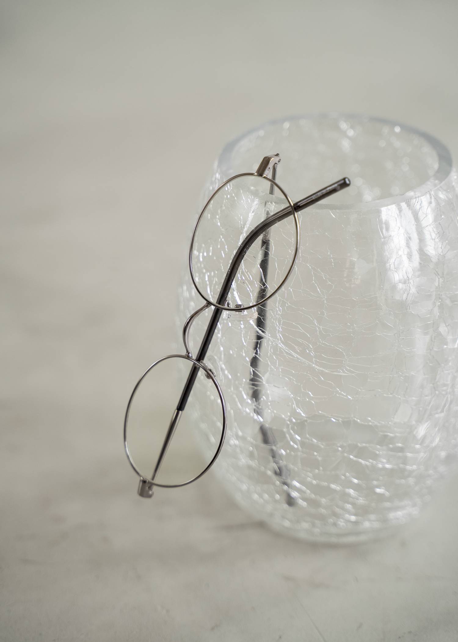 silver frame round glasses