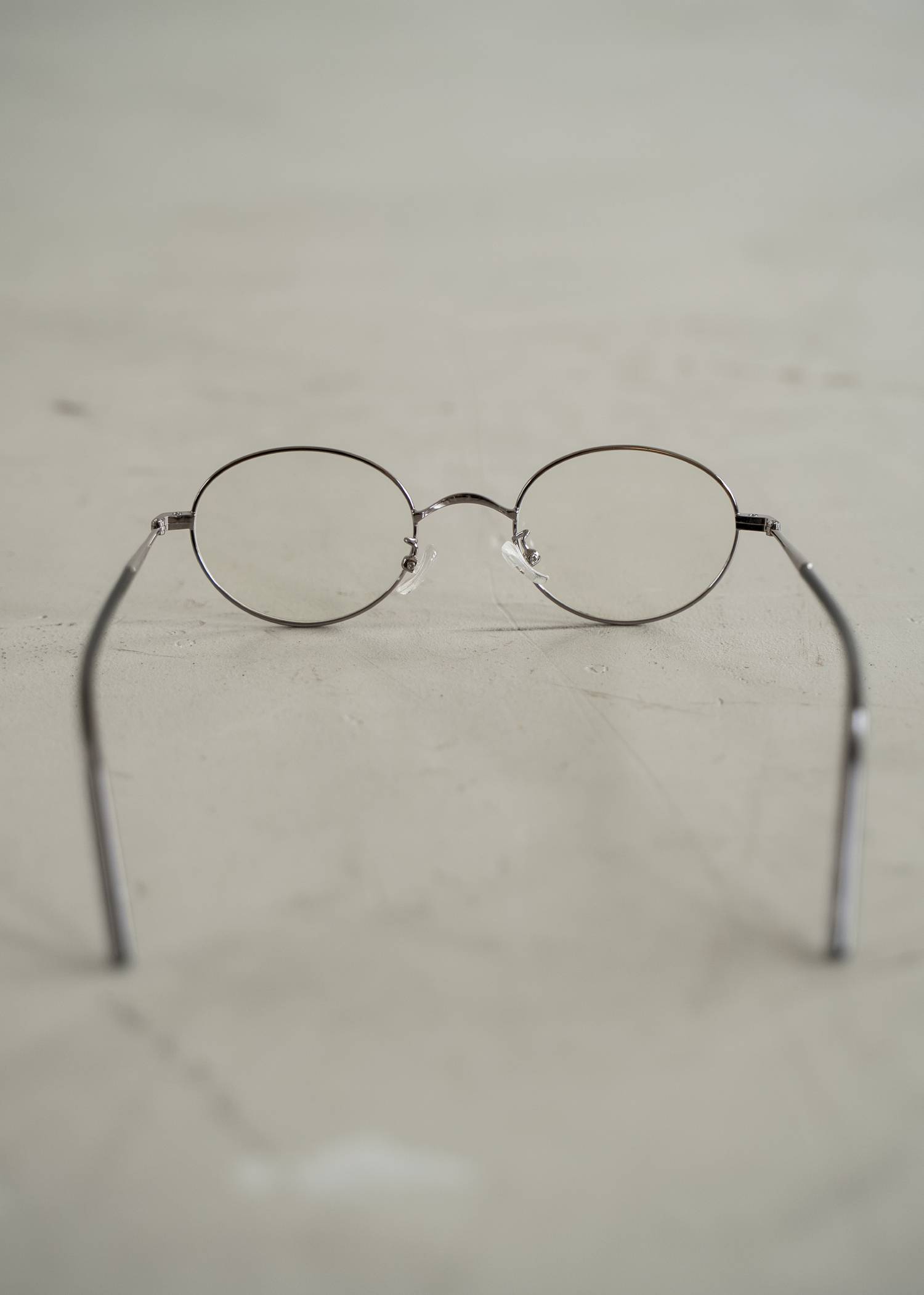 silver frame round glasses