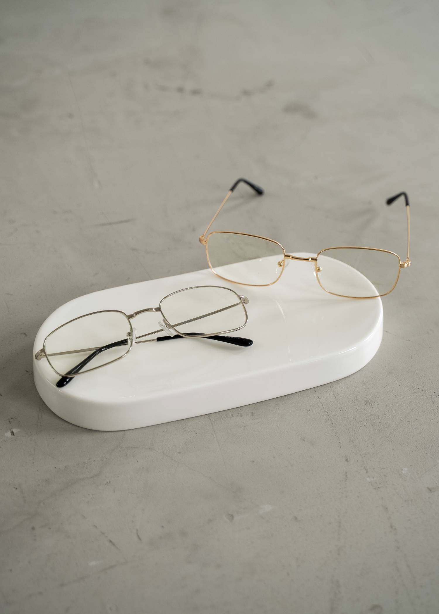 metal frame square glasses