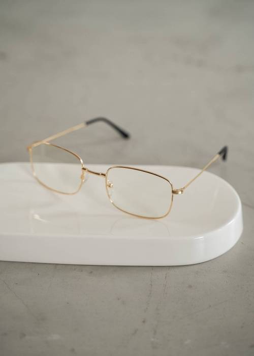 metal frame square glasses
