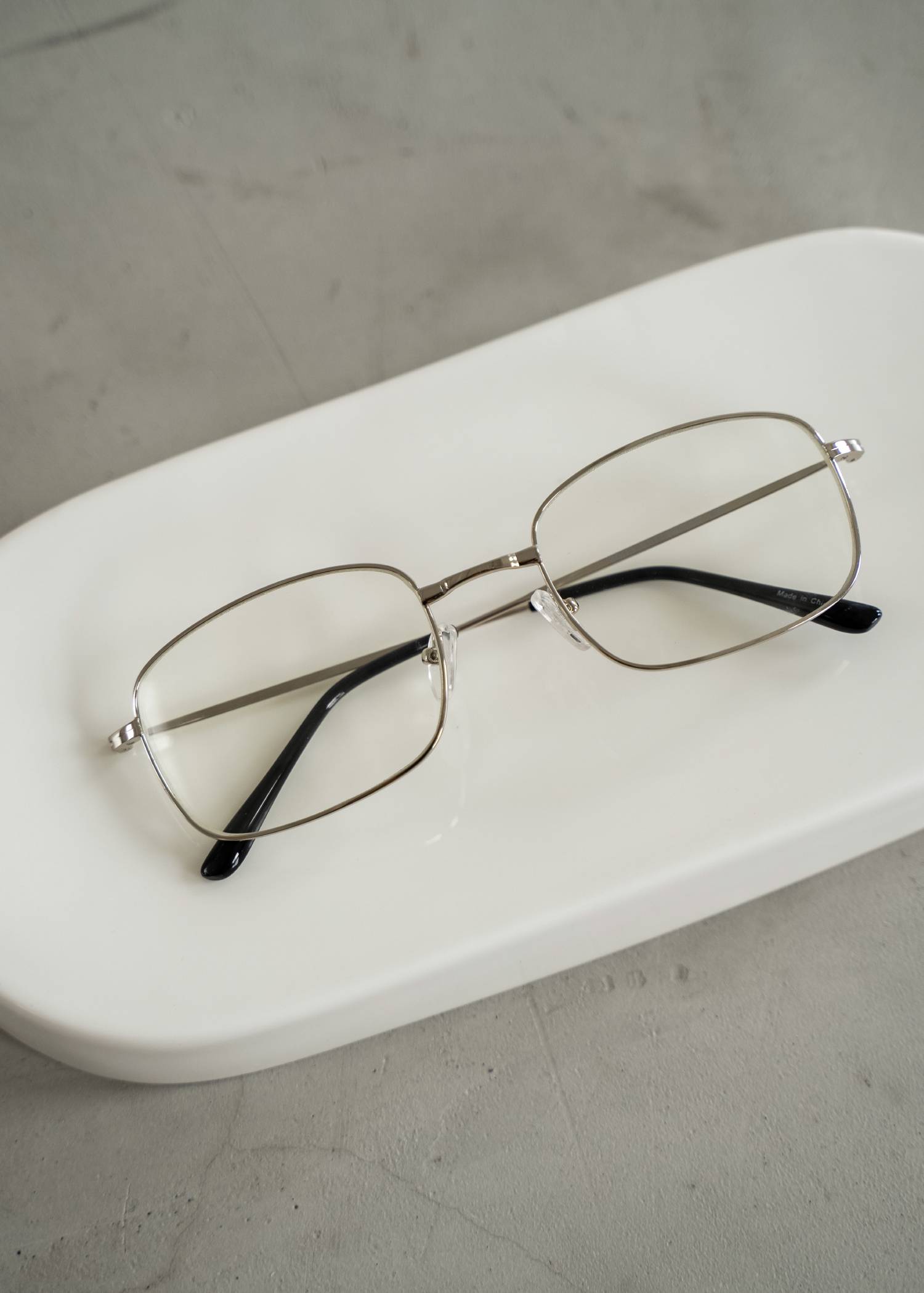 metal frame square glasses