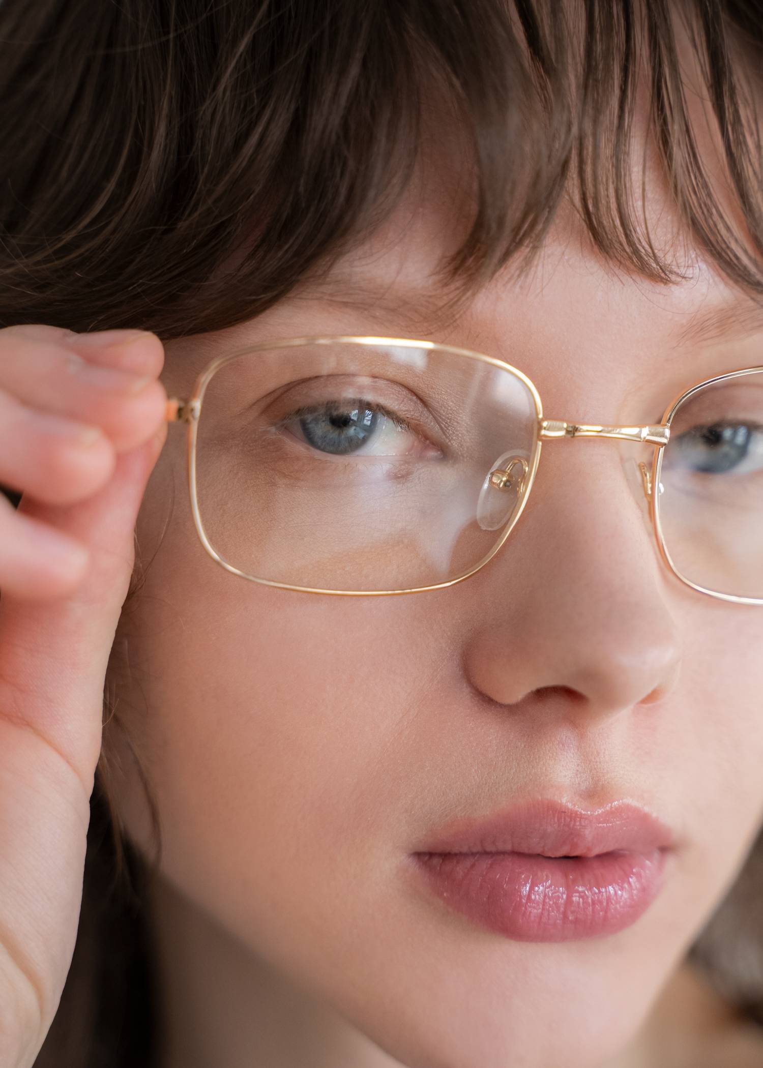 metal frame square glasses