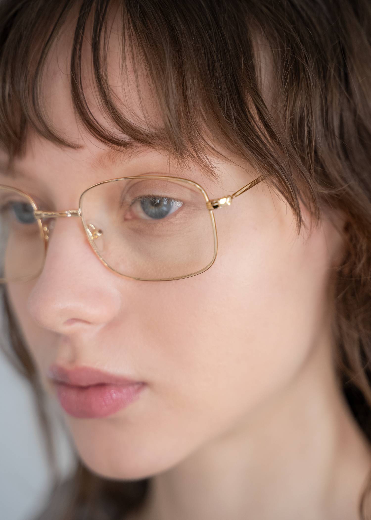 metal frame square glasses