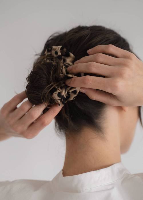 leopard pattern scrunchie