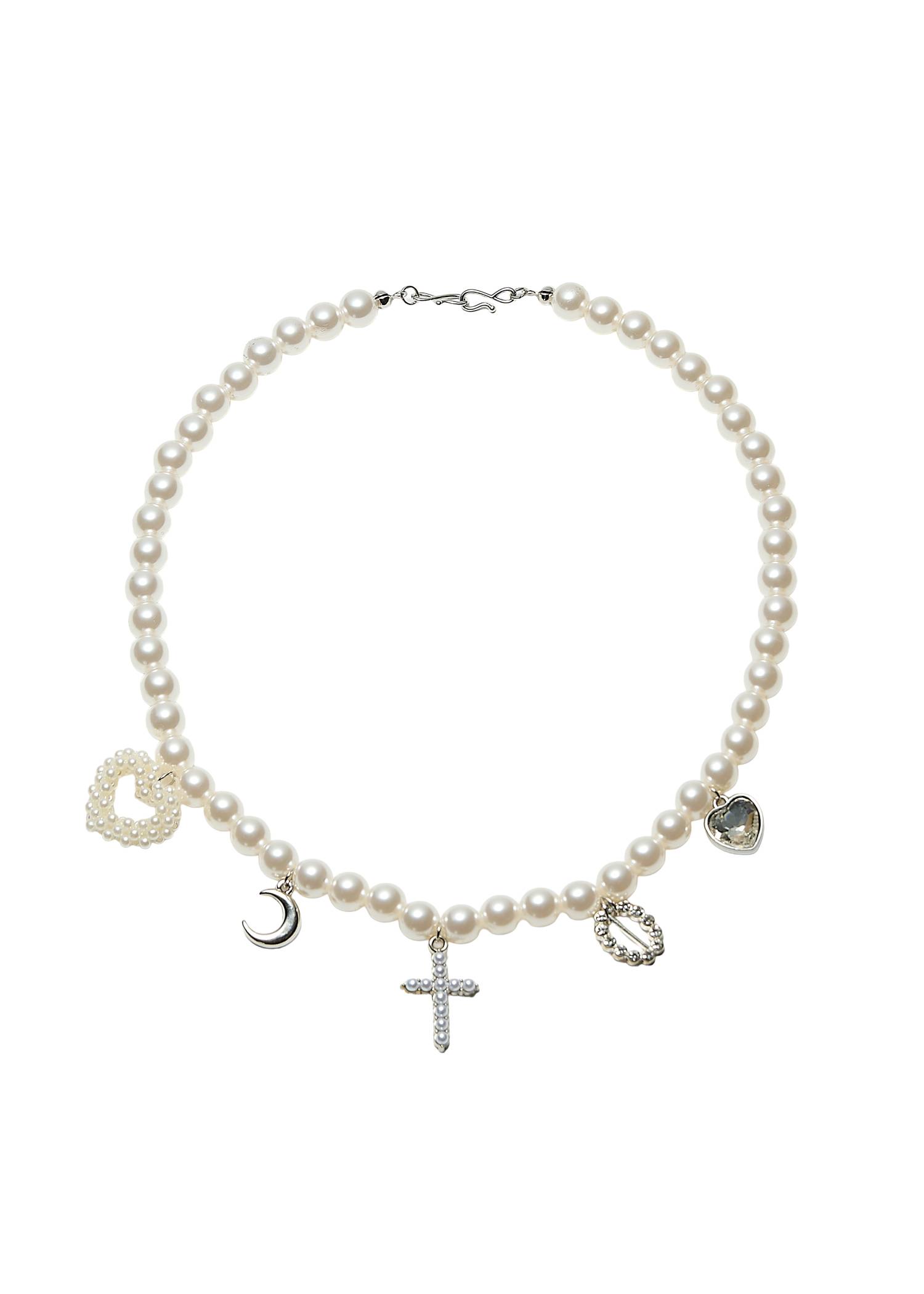 various charm pearl like necklace