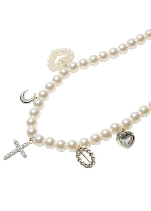 various charm pearl like necklace