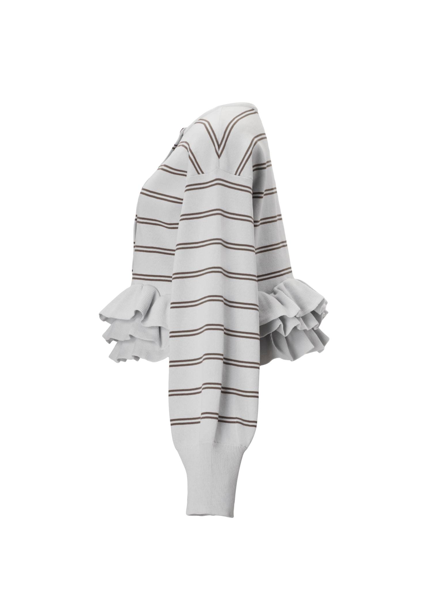 hem ruffle frill knit cardigan