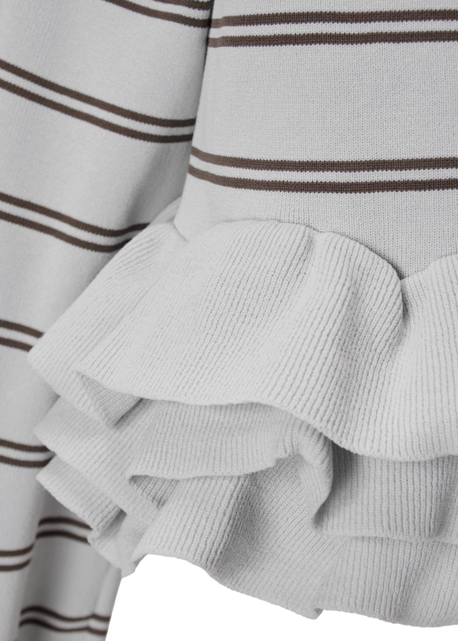 hem ruffle frill knit cardigan