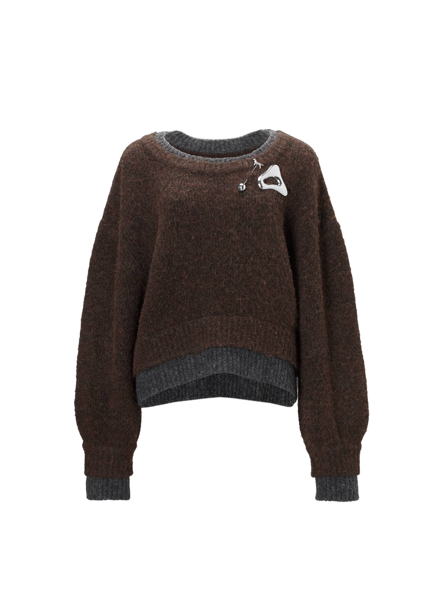 double rib layered like broach knit