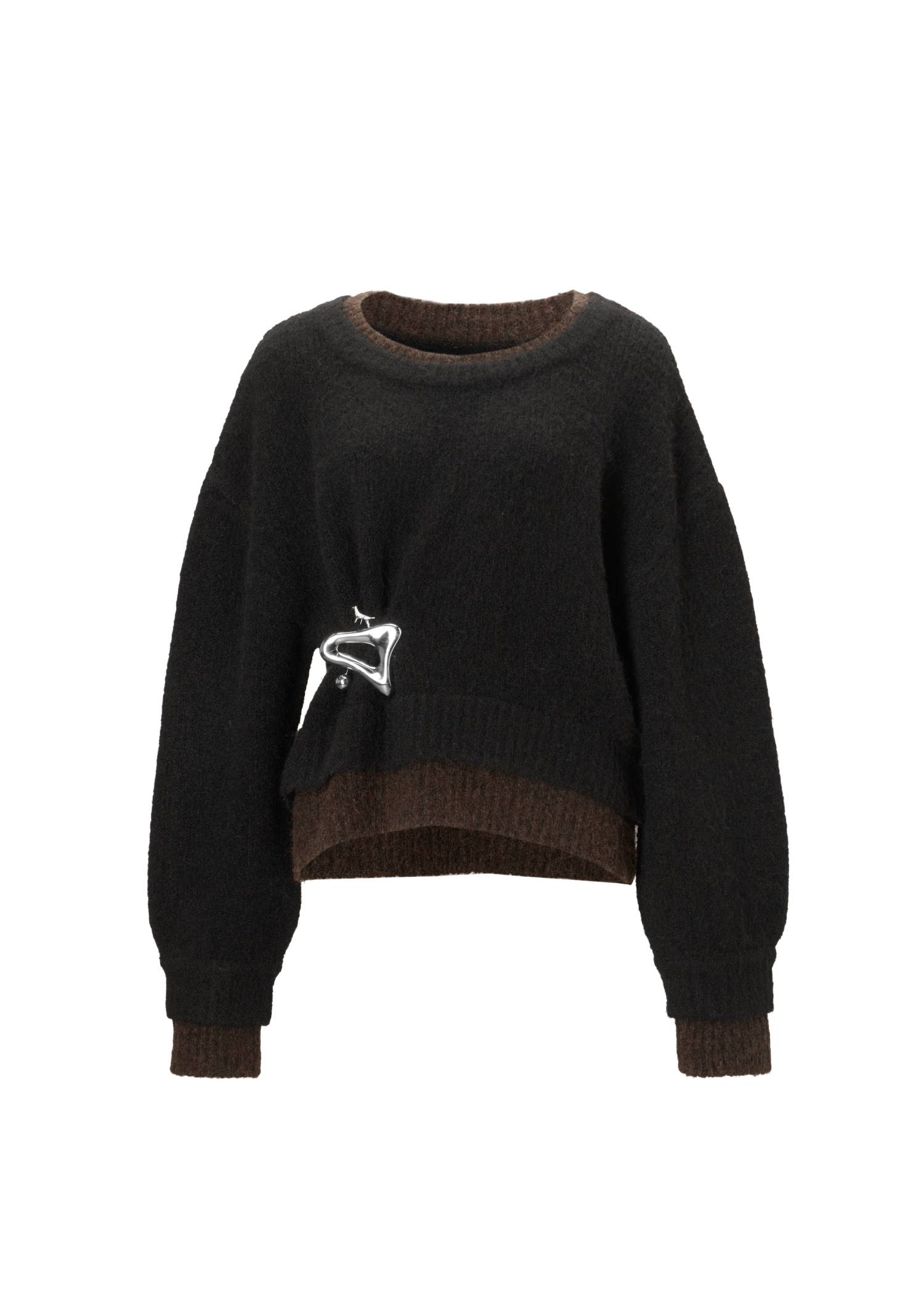 double rib layered like broach knit