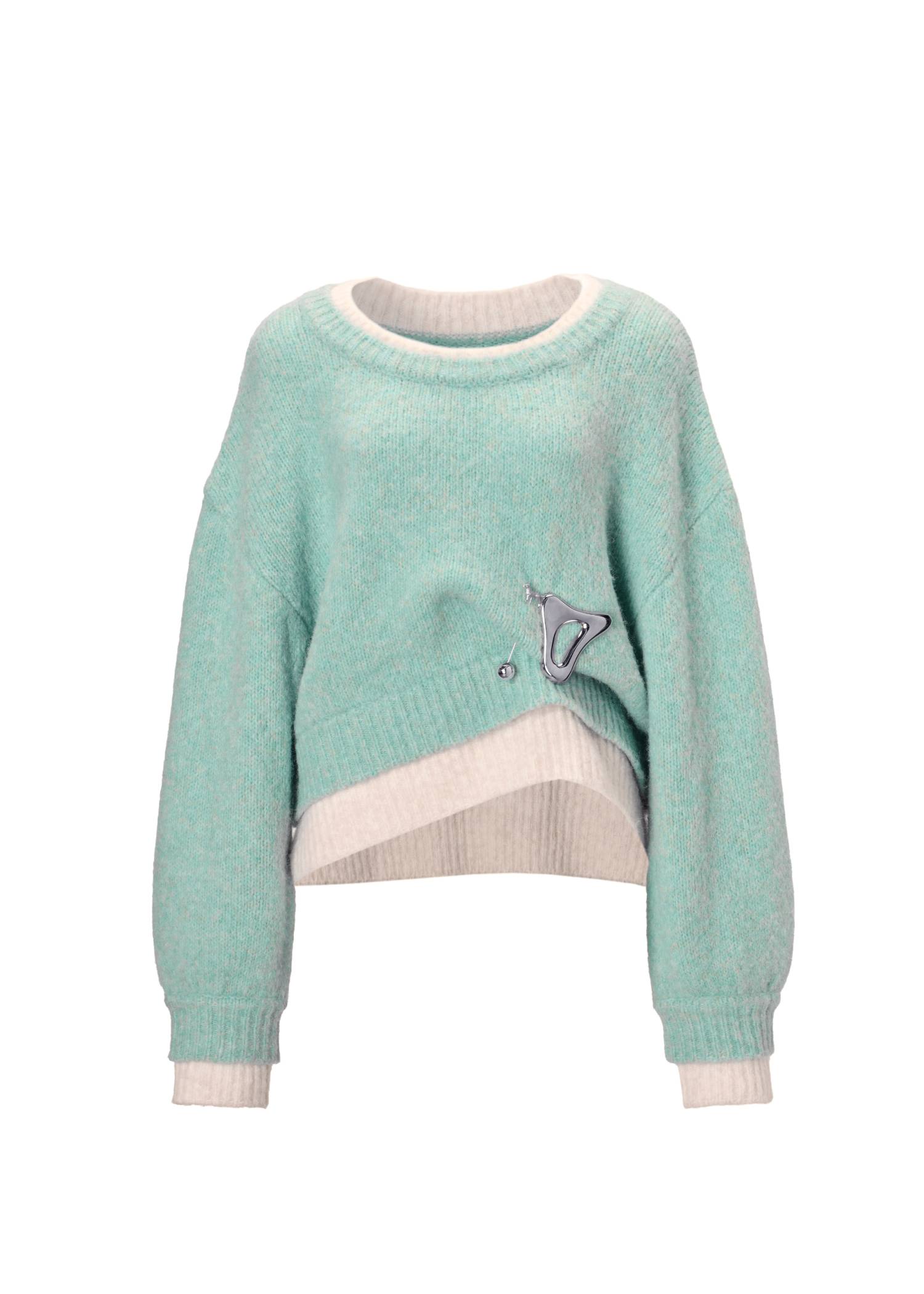 double rib layered like broach knit