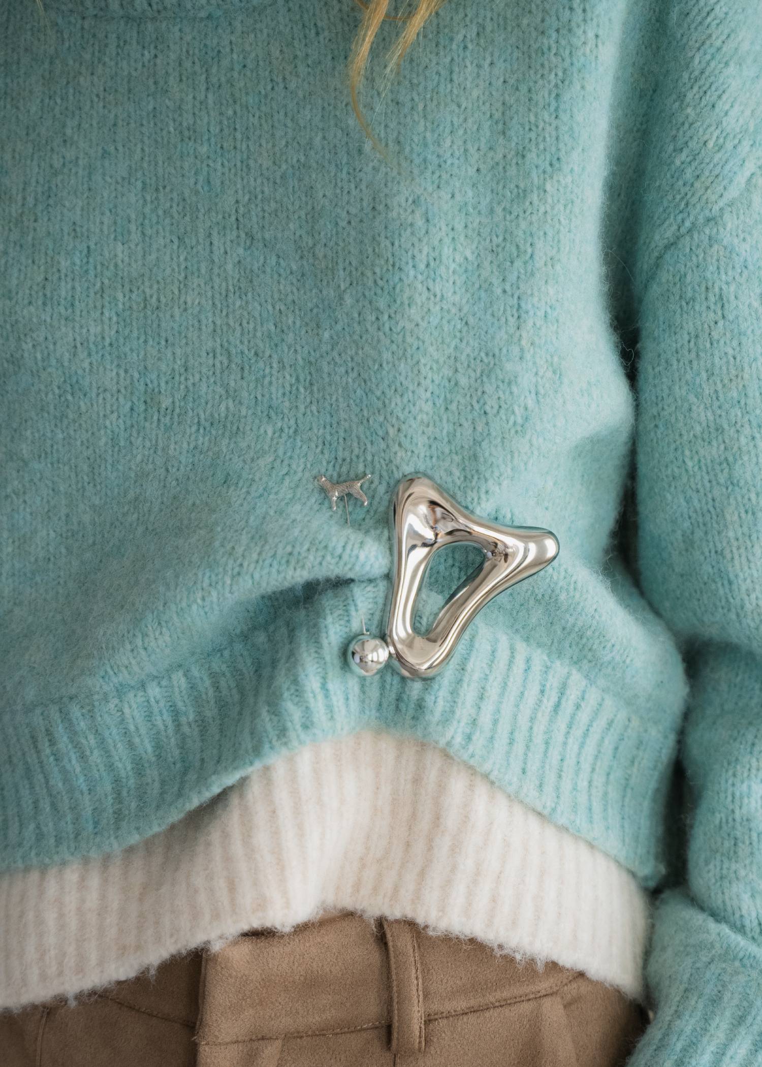 double rib layered like broach knit