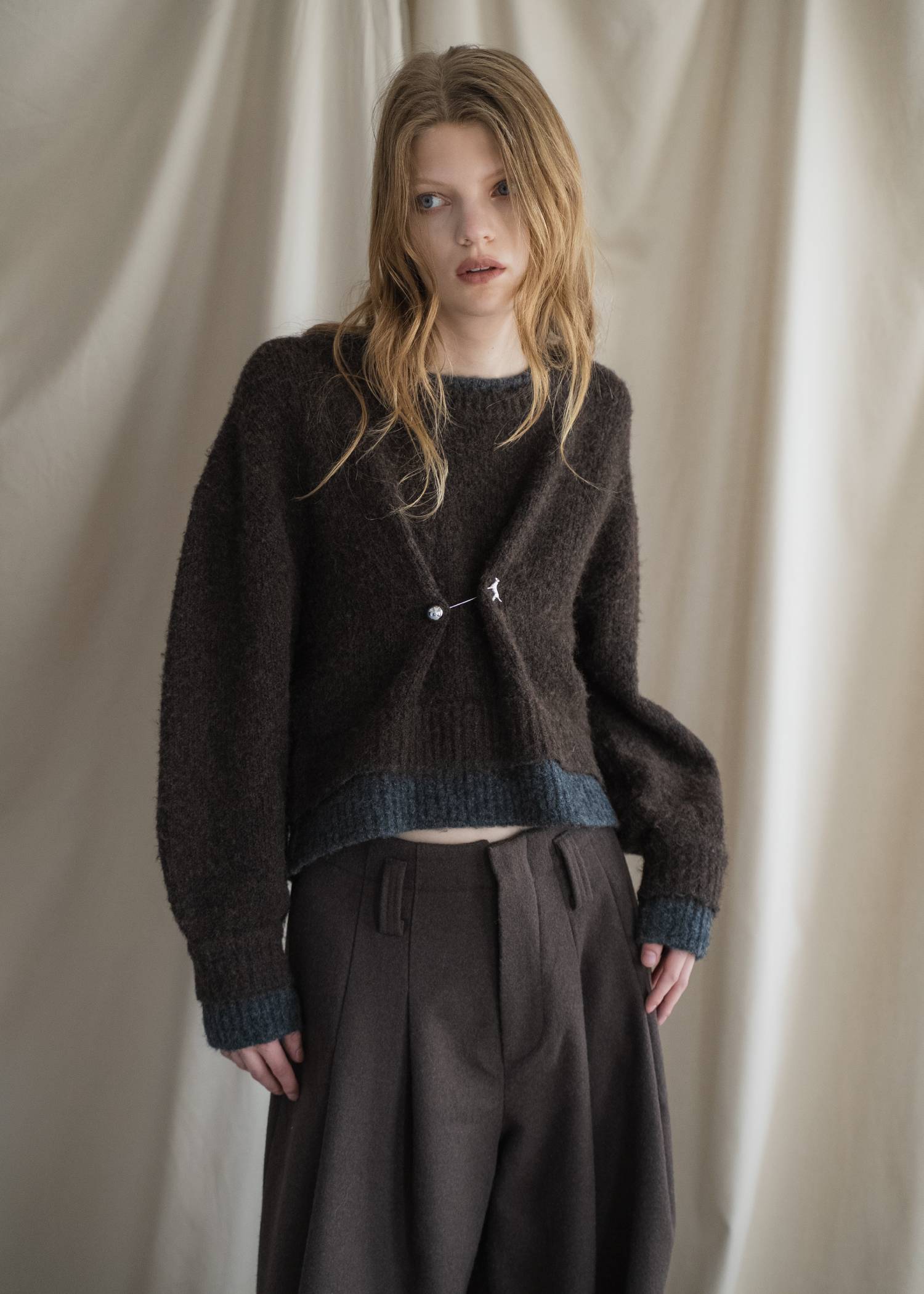 double rib layered like broach knit
