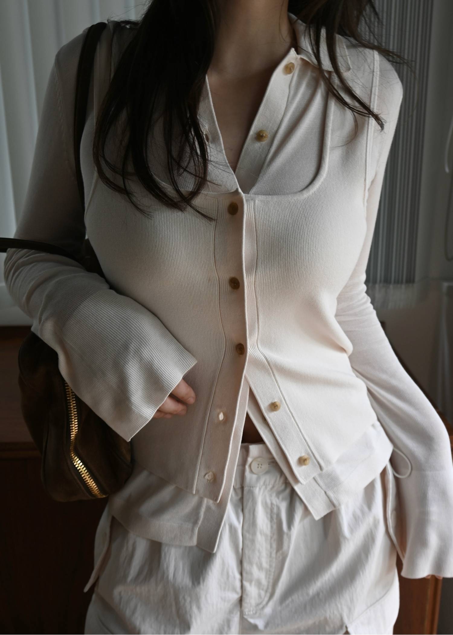 shirt collar & tank knit ensemble