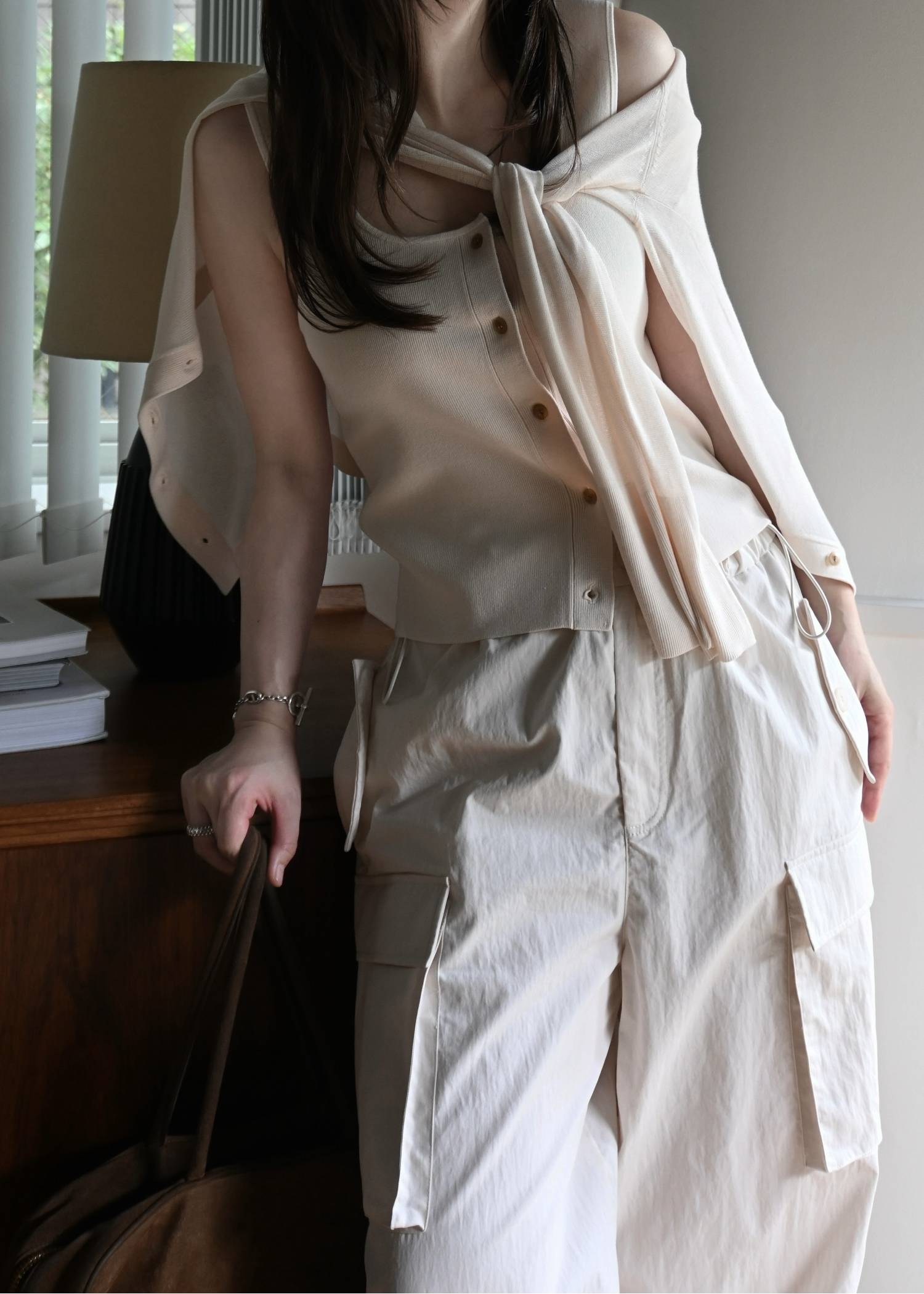 shirt collar & tank knit ensemble