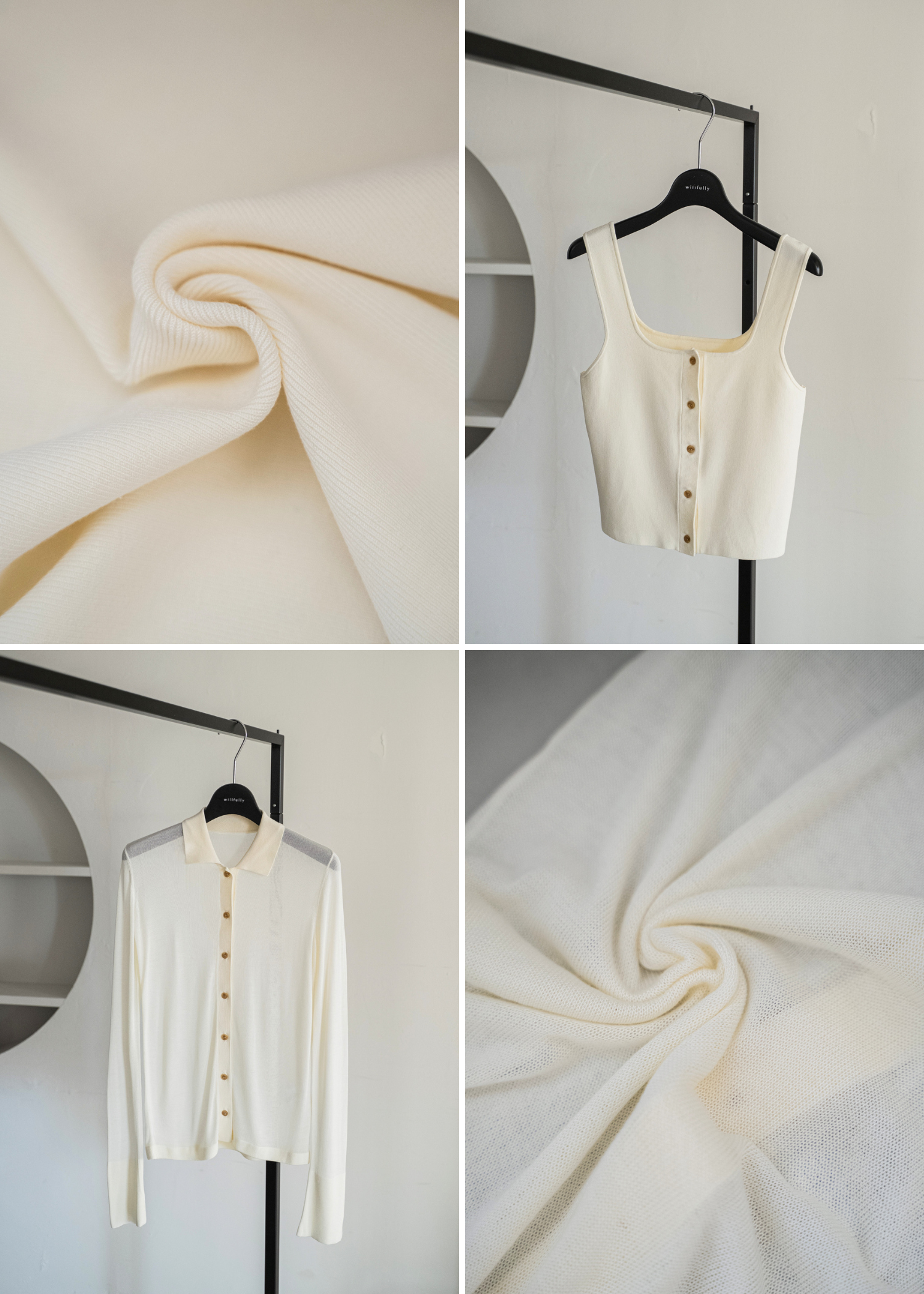 shirt collar & tank knit ensemble