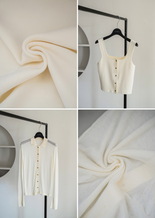 shirt collar & tank knit ensemble