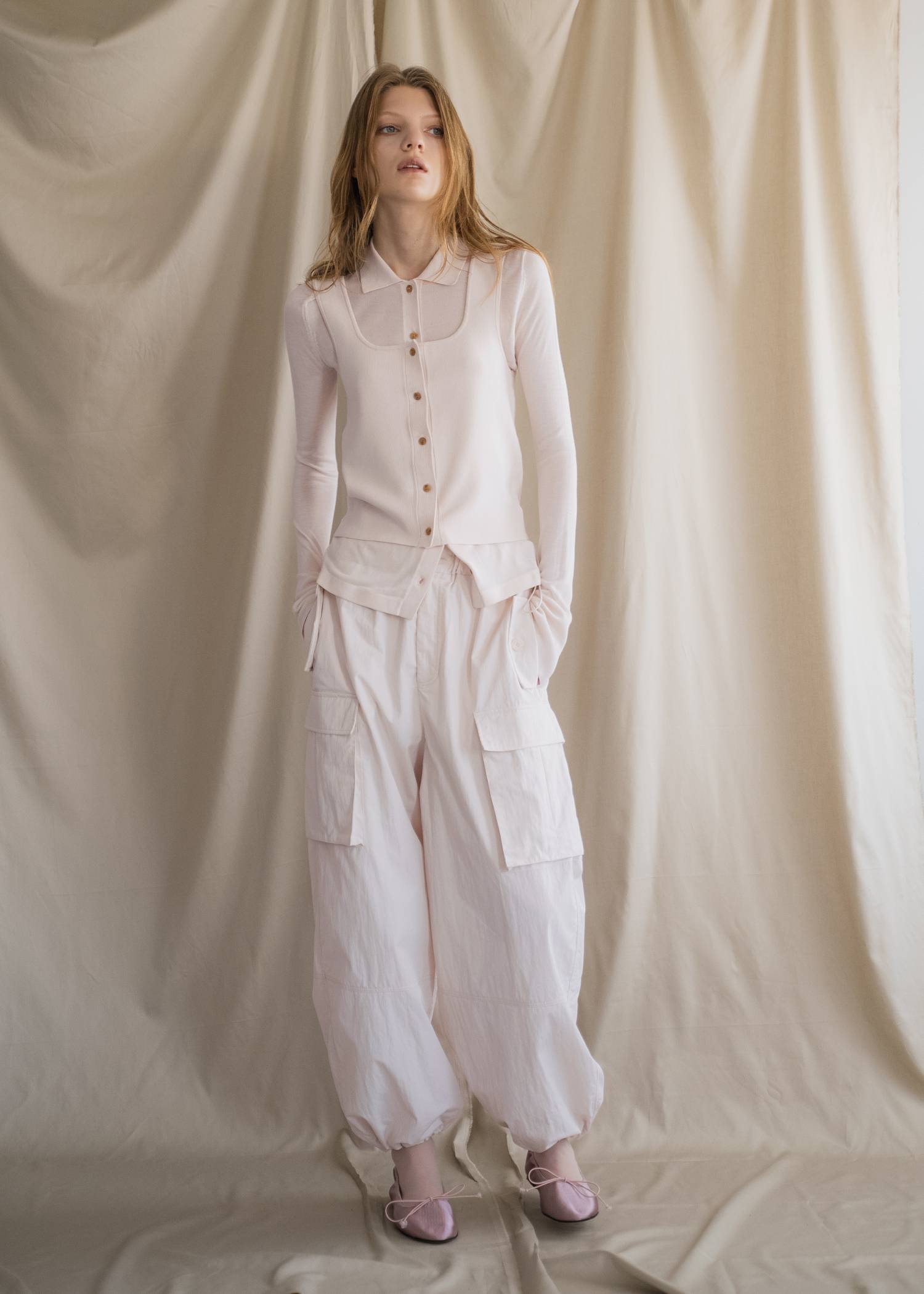 shirt collar & tank knit ensemble