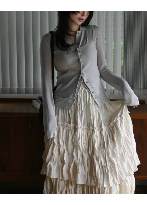 shirt collar & tank knit ensemble